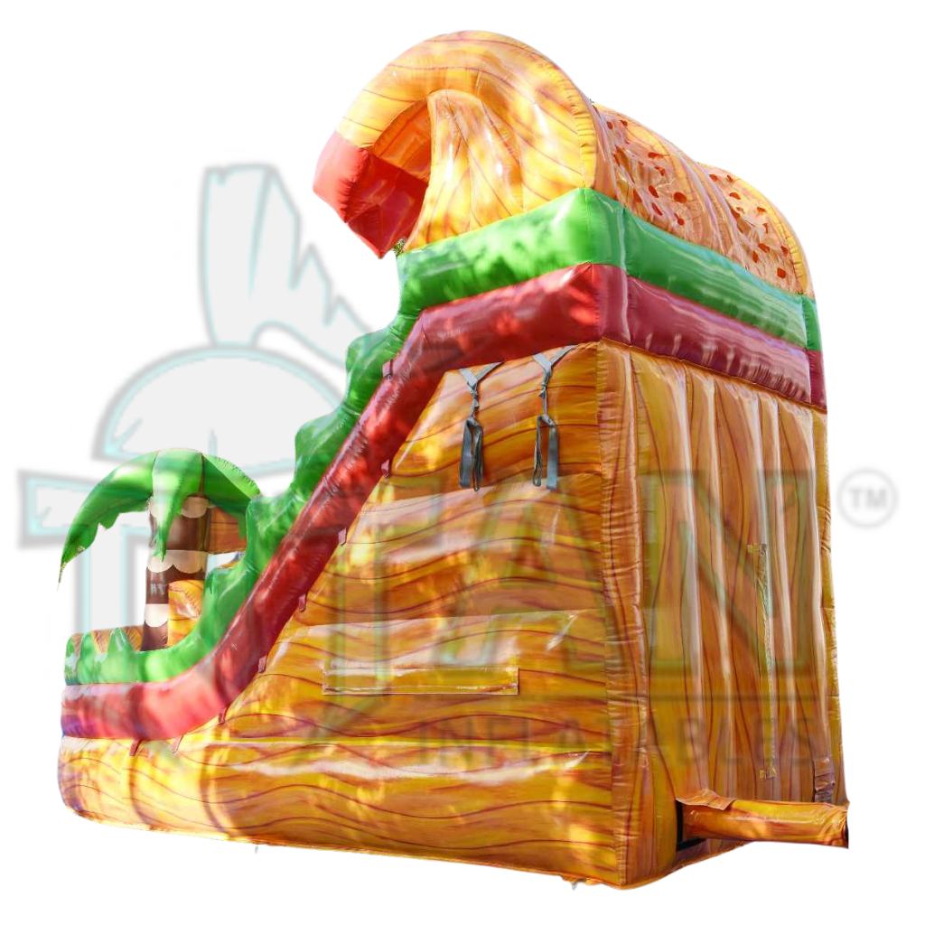 18 foot Lava Double Lane Swerve Slide