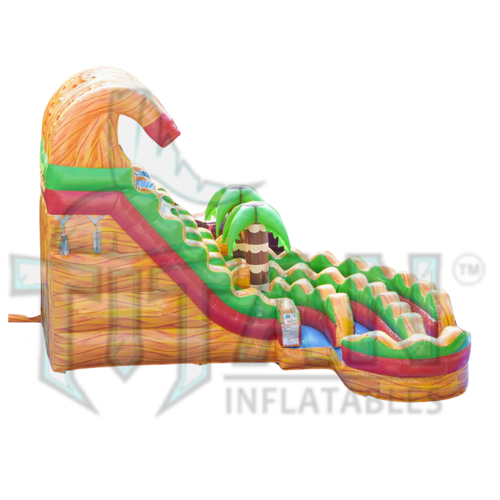 18 foot Lava Double Lane Swerve Slide