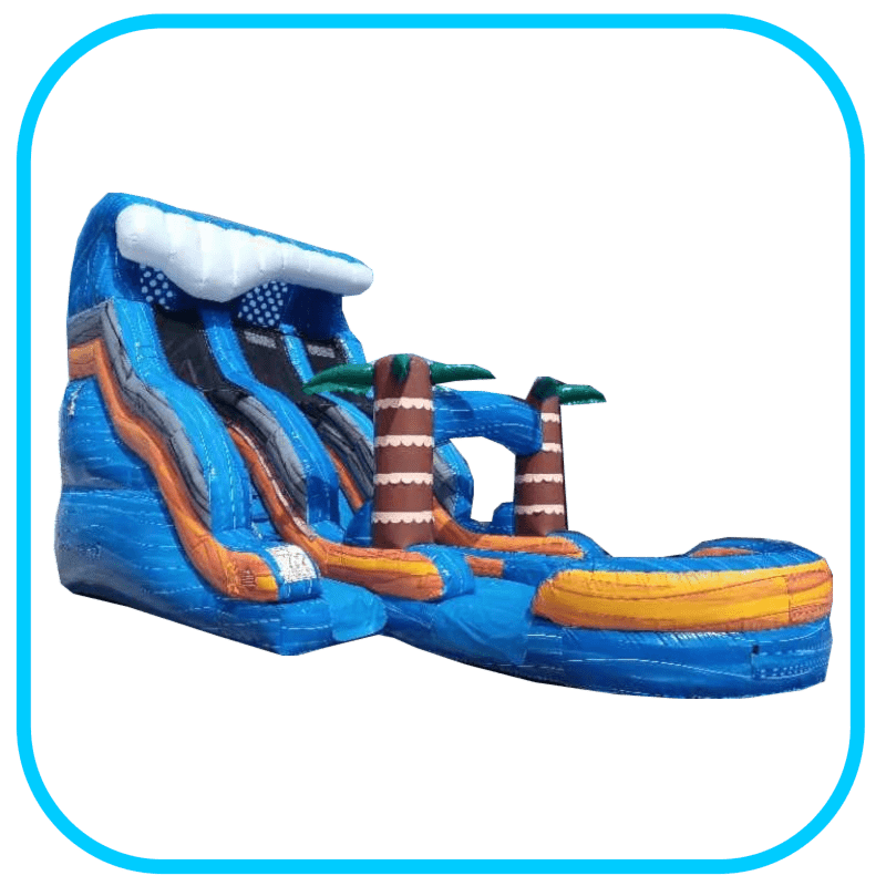 18' Blue Plummet DL Slide - Titan Inflatables