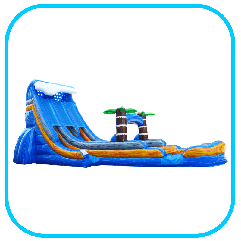 22' Blue Plummet XL DL Slide – Titan Inflatables
